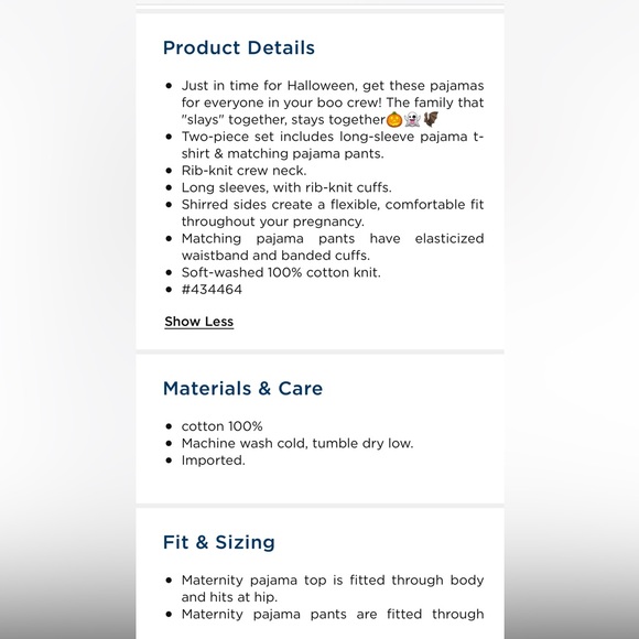 Maternity fall pajama set-2 piece - Picture 4 of 4